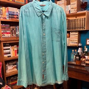 Tommy Bahama Seafoam Green Long-Sleeve Button-Down Shirt